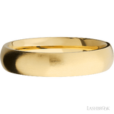 5 mm wide Domed 14K Yellow Gold band.
