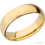 6 mm wide Domed 14K Yellow Gold band.