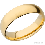 6 mm wide Domed 14K Yellow Gold band.