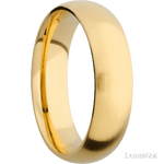 6 mm wide Domed 14K Yellow Gold band.