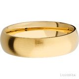 6 mm wide Domed 14K Yellow Gold band.