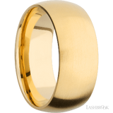 9 mm wide Domed 14K Yellow Gold band.