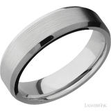 6 mm wide Beveled Titanium band.