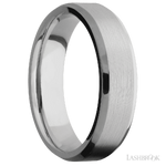 6 mm wide Beveled Titanium band.