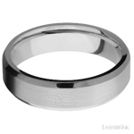 6 mm wide Beveled Titanium band.