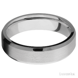 6 mm wide Beveled Titanium band.
