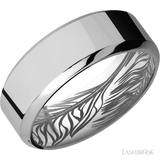 8 mm wide High Bevel Titanium band.