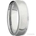 7 mm wide Domed Milgrain Edges Cobalt Chrome band.