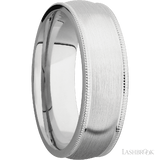 7 mm wide Domed Milgrain Edges Cobalt Chrome band.