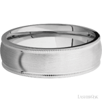 7 mm wide Domed Milgrain Edges Cobalt Chrome band.