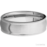 7 mm wide Domed Milgrain Edges Cobalt Chrome band.