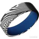 7 mm wide Flat Sunset band featuring a Royal Blue sleeve.