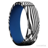 7 mm wide Flat Sunset band featuring a Royal Blue sleeve.