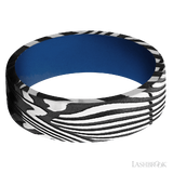 7 mm wide Flat Sunset band featuring a Royal Blue sleeve.