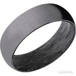 7 mm wide Domed Tantalum band featuring a Forged Carbon Fiber sleeve.