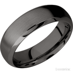 7 mm wide Domed Bevel Tantalum Noir band.
