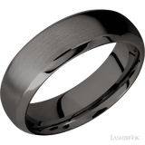 7 mm wide Domed Bevel Tantalum Noir band.
