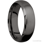7 mm wide Domed Bevel Tantalum Noir band.