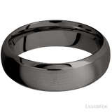 7 mm wide Domed Bevel Tantalum Noir band.