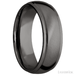 7 mm wide Domed Stepped Down Edges Tantalum Noir band.