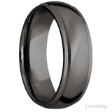 7 mm wide Domed Stepped Down Edges Tantalum Noir band.