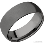 8 mm wide Domed Tantalum Noir band.