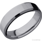 6 mm wide Beveled Tantalum band.