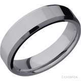 6 mm wide Beveled Tantalum band.