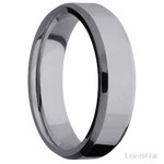 6 mm wide Beveled Tantalum band.
