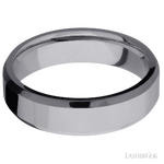 6 mm wide Beveled Tantalum band.