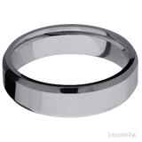 6 mm wide Beveled Tantalum band.