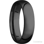 6 mm wide Domed Zirconium band.