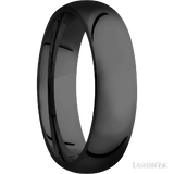 6 mm wide Domed Zirconium band.