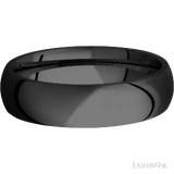 6 mm wide Domed Zirconium band.