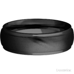 7 mm wide Domed Stepped Down Edges Zirconium band.