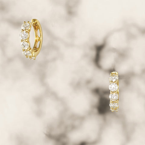 Diamond Huggie Hoops 2.17ct