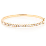 14kt Yellow Gold 2ct Diamond Bangle