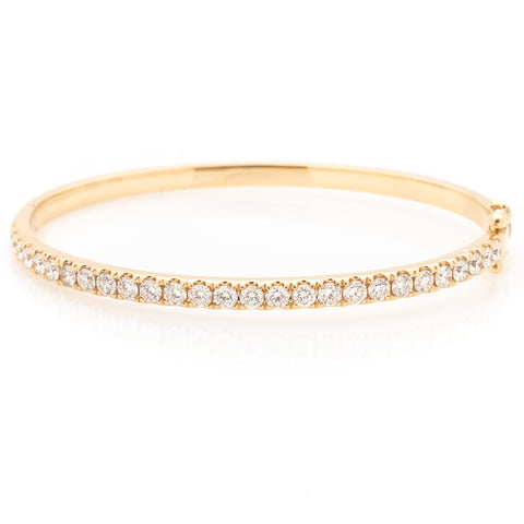 14kt Yellow Gold 2ct Diamond Bangle