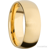 8 mm wide Domed 14K Yellow Gold band.