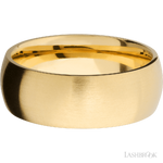 8 mm wide Domed 14K Yellow Gold band.