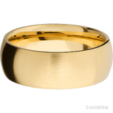 8 mm wide Domed 14K Yellow Gold band.