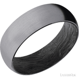 7 mm wide Domed Tantalum band featuring a Forged Carbon Fiber sleeve.