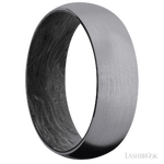 7 mm wide Domed Tantalum band featuring a Forged Carbon Fiber sleeve.