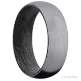 7 mm wide Domed Tantalum band featuring a Forged Carbon Fiber sleeve.