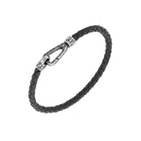 Lash Single Wrap Black Leather Bracelet