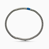 Ulysses Chain Oxidized Bracelet with blue enamel