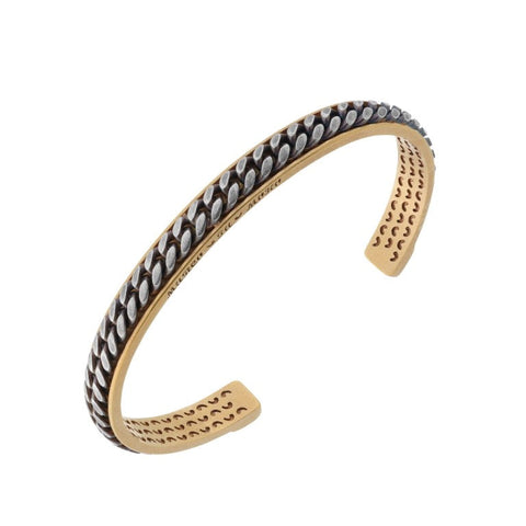 Lash Chain Link Cuff with 18kt Yellow Gold Vermeil