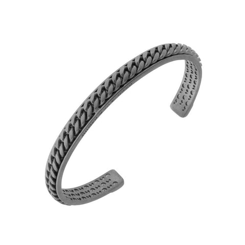 Lash Chain Link Cuff with Burnished Silver