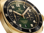 Terra Nova 42.5mm Chrono Bronze Green Dial Leather Strap