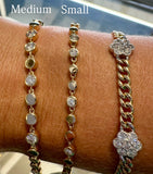 Yellow Gold and Diamond Dot Bracelet